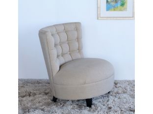 Bonn Chair in Natural Linen Upholstery