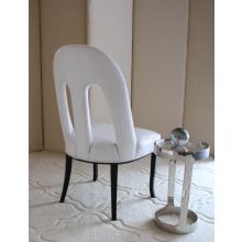 Oly Maude Side Chair in White Leather