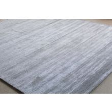 8' x 10' Light Gray Hand-loomed Wool/Silk Pile Rug ***Modified From Original***