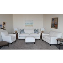 Modern White Denim Sofa